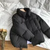 여자 트렌치 코트 베이지 색 코트 여자 겨울 다운 재킷 면화 패딩 파카 의류 2022 퀼트 무거운 따뜻한 스노우 자켓 패션 브라운