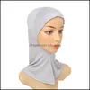 Bufandas Diseñador Mujeres Musulmanas Er Interior Hijab Bufandas Mujer Color Sólido Llanura Underscarf Cap Bufanda Algodón Mercerizado Señoras Sombrero Cny137 Dhh9R