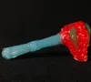 Vintage Strawberry Glass Smoking Pipe Bong Hookah Pipe can put customer logo by DHL UPS CNE