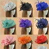 Partyhüte Elegante Damen Royal Fascinators Hut Sinamay Fascinator Frauen Leinen Feder Hochzeit Party Haarschmuck Rennen Homeindustry Dhtfx