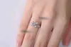 Vecalon 2016 Modna biżuteria zaręczynowa obrączka dla kobiet 2CT CZ Diamond Ring 925 Srebrny srebrny pierścień z zespołu