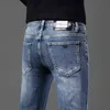 Jeans Chiamania Pantaloni da uomo di marca per bambini stile autunno e inverno versione coreana elasticizzati slim fit piccoli