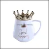 Mugs Fashion Tumblers Crown Cups Phone Bracket Practical Simplicity Convenient Woman Man Ceramic Mugs Valentines Day 10 2Nx K2 Drop D Dhym9