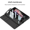 Flip Book Casos para Samsung Galaxy Z Fold 4 Caixa Temperada Filme de vidro de vidro Protetor Card Pen Groove Couro Tampa
