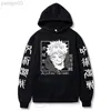 Herrtröjor tröjor nya anime tröjor jujutsu kaisen män hoodie harajuku unisex mode casual hoody manlig streetwear yuji itadori tryckt topp l220901