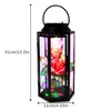 Strings Rechargable LED Rose Wind Lamp With In Glass Dome And Metal Frame 11 31cm Ornament Gift For Valentine's Day Wedding K888