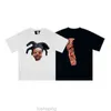Erkek Tişörtleri Tasarımcı Ortak Vlones Devil V Mens T Shirt Baskı Yüksek Sokak Moda Marka Gevşek Kadınlar Hip-Hop Kısa Kollu S-XL