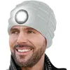 Berety na drutach z LED na zewnątrz Bluetooth Hat Light Warm Adult's Winter Hats Autumn