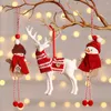 Decorazioni natalizie Ciondolo albero alce Legno naturale Decorazioni natalizie Ornamenti in ferro Anno festa Regali per bambini Giocattoli Noel Navidad