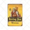 Metal Painting NEW Hertog Jan Beer Metal Tin Sign Vintage Posters Pub Bar Wall Painting Plaque Decoration Home Decor 20x30cm T220829