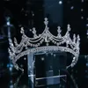 Hochzeit Haarschmuck Barock Luxus Geometrische Kristall Braut Tiaras Krone Big Pageant Prom Diadem Braut Stirnbänder Zubehör 220831