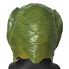 Masques de fête adulte drôle moche vert poisson couvre-chef Latex Cosplay Halloween Alien masque horreur parodie fournitures 220901