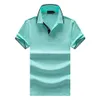 Commercio all'ingrosso 2062 Estate New Polo Camicie Maniche corte da uomo europee e americane Casual Colorblock Cotone T-shirt di moda ricamate di grandi dimensioni S-2XL