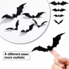 Autres fournitures de fête d'événement Halloween 3D chauves-souris décoration en plastique chauve-souris autocollants muraux pour la maison fenêtre décor cour signe pelouse extérieure fournitures de fête effrayante 220901