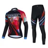 2024 Pros Herren Winter Radfahren Jersey Set Long Sleeve Mountain Bike Cycling Clothing Atmungsfreie MTB -Fahrradkleidung tragen Anzug M10