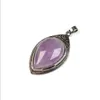 Pendant Necklaces FYSL Silver Plated Water Drop Green Aventurine For Gift Rose Pink Quartz Jewelry