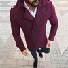 Trajes de hombre Blazers Moda Hombre Chaqueta de lana Otoño Invierno Solapa Doble botón Rompevientos Chaqueta de lana Cinturón Resistencia al frío Abrigo medio largo Hombres L220902