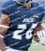 Rice Owls College Football Jersey Tom Stewart Aston Walter Brad Rozner Austin Trammell Blaze Alldredge Wiley Green