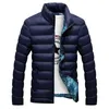 남자 다운 다운 2022 패션 겨울 남자 재킷 스탠드 칼라 남성 파카 남성 단단한 두꺼운 재킷과 코트 남자 파카스 m-6xl