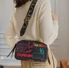 حقيبة مسائية أنثى سستة ملونة على الجدران كروس جاسودي حقيبة مربعة صغيرة حقيبة واسعة الحزام أكياس الكاميرا ins