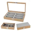 Watch Boxes 2022 High Quality Box Luxury Sunglass Case Holder Wooden Jewelry Organizer Storage Watches Men Women Gift