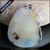 Pendant Necklaces Fashion Women Man Necklace Big Natural Moss Agates Stone Slide Healing Crystal Pendants For Jewelry Making GS335