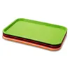 KitchenMate Plastic Breakfast Tray - Stackable Dinner Plate Storage with Housekeeping Convenience.