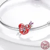 925 Srebrny urok koralika Fit Pandora Charms Bransoletka CZ Miłość mama w sercu kształt charmes ciondoli DIY drobne biżuteria