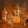 Other Event Party Supplies 1Pc Shiny Metal Ramadan Home Decorations Lamps With Music Sing To Eid Mubarak Muslim Gifts Islamic Style Candlestick Light 220901