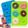 Baking Moulds 4pcs Silicone Donut Mold Accessories Portable Rectangular Reusable Easy Use Home DIY Party Supplies Smooth Surface