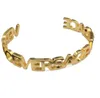 Designed Brass letter Open Bracelets Bangle Banshee Greece Meander Pattern Head Portrait 18K Gold Plated Womens Bangle Designer Jewelry 0255067161