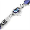 Sleutelringen mode sieraden accessoires blauw Evil Eye Key Fatimas handsleutels Buckle Tassels hanger ornamenten Keychains Femal yydhhome dhmez