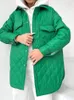 Dames naar beneden parka's losse gewatteerde lange lingge dames winterjack casual afdraaien kraagriem meteen overjas kantoor dame outparden vrouw kleren 220902