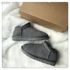 Botas clássicas quentes femininas mini meia bota de neve EUA inverno pele cheia Fofo peludo cetim botas de tornozelo botas chinelos US4-12 Cores personalizáveis