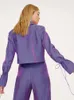 Dwuczęściowe spodnie damskie moda moda moda krótka łuk top high talia proste spodnie ustawiają stroje jesiennej ulicy 220902