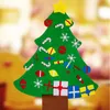 Weihnachtsdekorationen für Kinder, DIY Filzbaum für Zuhause, Jahr 2022, Geschenk, Weihnachten, Tür, Wandbehang, Ornamente, Party-Dekoration