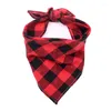 Hond Kleding Bandana Klassieke Rood Zwart Katoen Plaid Kat Puppy Hoofddoek Huisdier Halsdoek Sjaal Speeksel Handdoek Grooming Accessoires