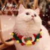 لوازم القطط الأخرى متماسكة قلادة قلادة القوس الحمراء لعيد الميلاد على غرار الفريدة من نوعها الغزلان جرو الجرو القلادة مفتاح الأجراس الملونة القلح حلقة القلطي L220810