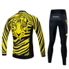 2024 Pro Black Green Mens Winter Cycling Jersey Set Long Sleeve Mountain Bike Cycling Clothing Breattable Mtb Bicycle Clothes Wear Suit M23