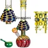 Glass Hookahs Mushroom Bong Water Pipes Heady Dab Rig colorful smoking pipe downstem perc beaker bong With 18mm bowl