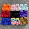 Slipper Teddy Slippers For Kids Cute Cartoon Furry Slides Children Home Slipper Soft Indoor Flip Flop Winter Warm Baby Fuuny Plush Shoes 220902