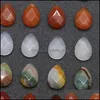 Stone 13X18Mm Flat Back Assorted Loose Stone Faceted Teardrop Cab Cabochons Beads For Jewelry Making Healing Crystal Who Dhseller2010 Dhdzt