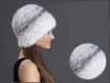 Damen-Mütze aus echtem Nerzfell, warme Wintermütze, Outdoor-Skimütze, dichtes Gewebe