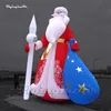 Riesiger aufblasbarer Weihnachtsmann für den Außenbereich, Weihnachtsdekoration, aufblasbarer Nikolaus mit Geschenktüte für Weihnachten und Neujahr