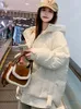 Women Down Korean Style Winter Womink Kurtka Parkas z kapturem Zakapor Zakapor Kobieta luźna płaszcz bawełniany wyściełany odzież wierzcha odzieży 220902