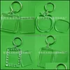 Party Favor Pos Keychains Acrylic Heart Formed Keys Ring Eco Friendly Sp￤nne H￶g kvalitet med olika stil 0 25 J1 Drop Deliver Dhd0f