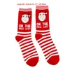 Herensokken 649D Unisex Kerst Cotton Crew Cartoon Santa Elk Snowflake Xmas Fun Hosiery