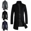 Herrenanzüge Blazer Neue Männer Winter Warm Einfarbig Wolle Trenchcoat Outfit Mantel Lange Jacke L220902