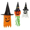 Other Event Party Supplies Halloween Lightup Hanging Ghosts Decorations with Witch Hat Shapes LED Halloween Glowing Decor for Yard Tree Garden Party 220901