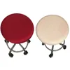 Housses de chaise pour tabouret de bar rond, protection de siège élastique solide, tissu en coton, housse anti-salissure, articles ménagers
